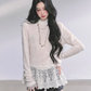 Mock neck Long Sleeve Hollow Top LAS0040