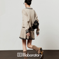 Cream Beige Knit Top / Pleated Skirt LLA0544