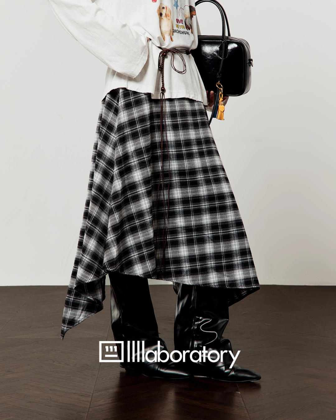 Long-Sleeve Top / Paid Long Skirt / Caramel Blouson  LLA0551