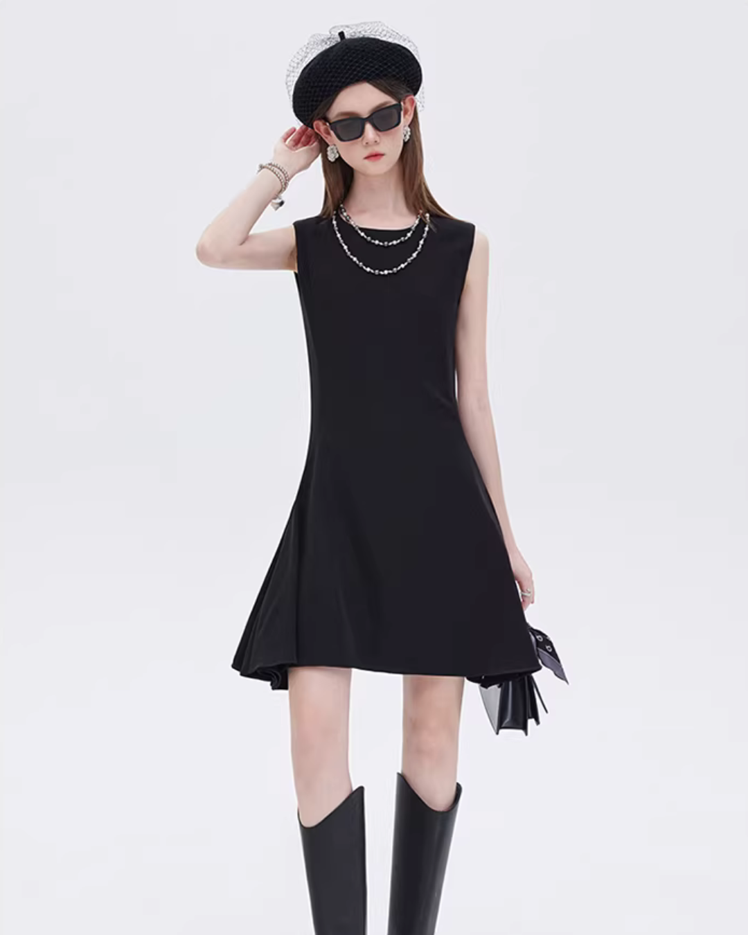 Asymmetry Sleeveless Dress SHN0018