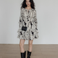 Round Neck Vintage Print Dress VAS0147