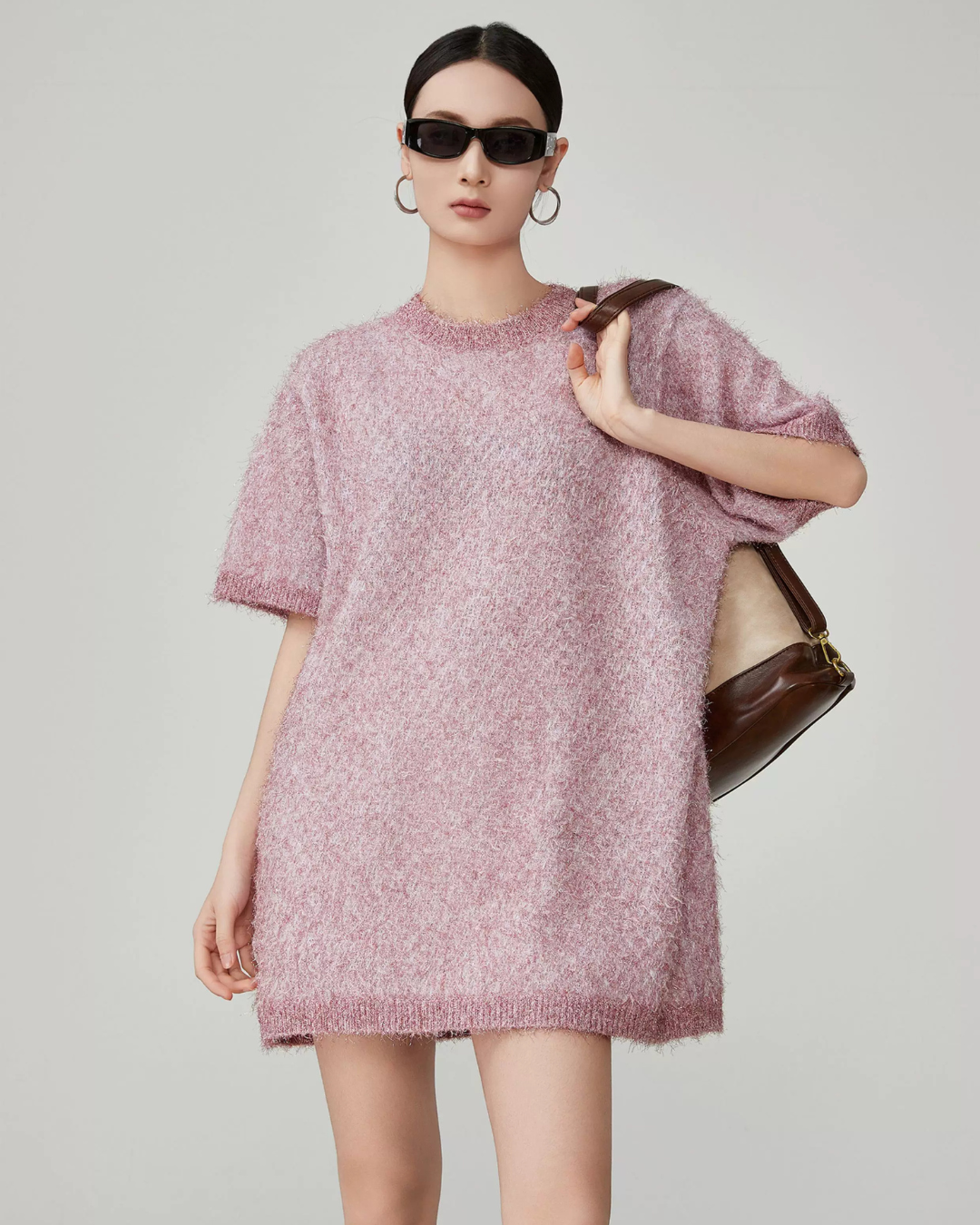 Shaggy Knit Mini Dress FER0125