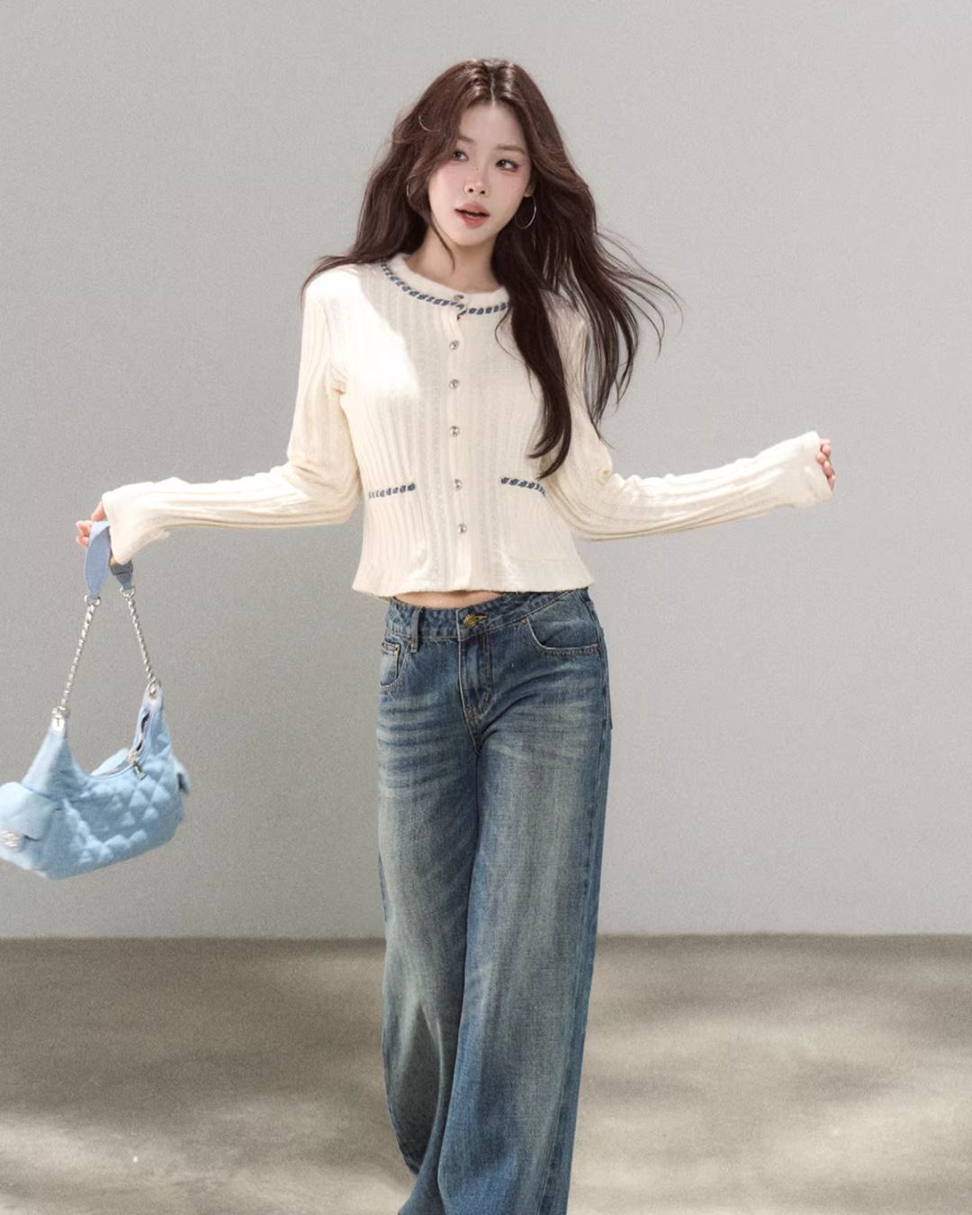Round Neck Tight Knit Top WDB0025
