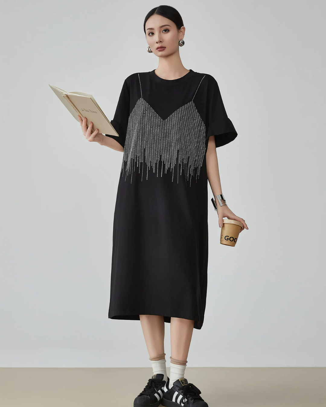 Layered-Style T-Shirt Dress FER0195