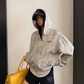 Leopard Print Zip Hoodie YLS1048