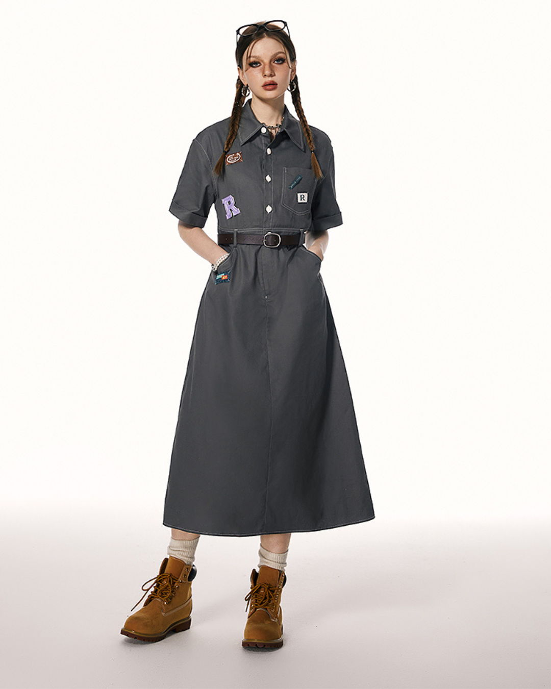 American Preppy Shirt Dress IMO0059