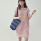 Round Collar Pastel Pink Dress AMU0026