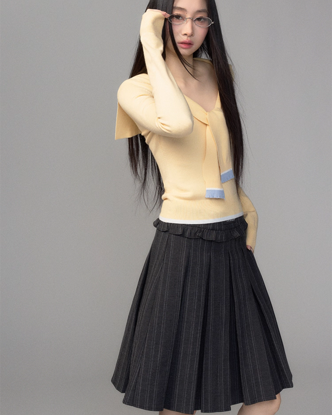 College Style Pleated Skirt TRK0003