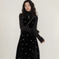 Sleeveless Velour Elegant Dress VAS0142