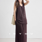 U-Neck Camisole Top / Loose Long Skirt IWY0011
