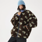 Floral Stand Collar Fleece Jacket ACS0325