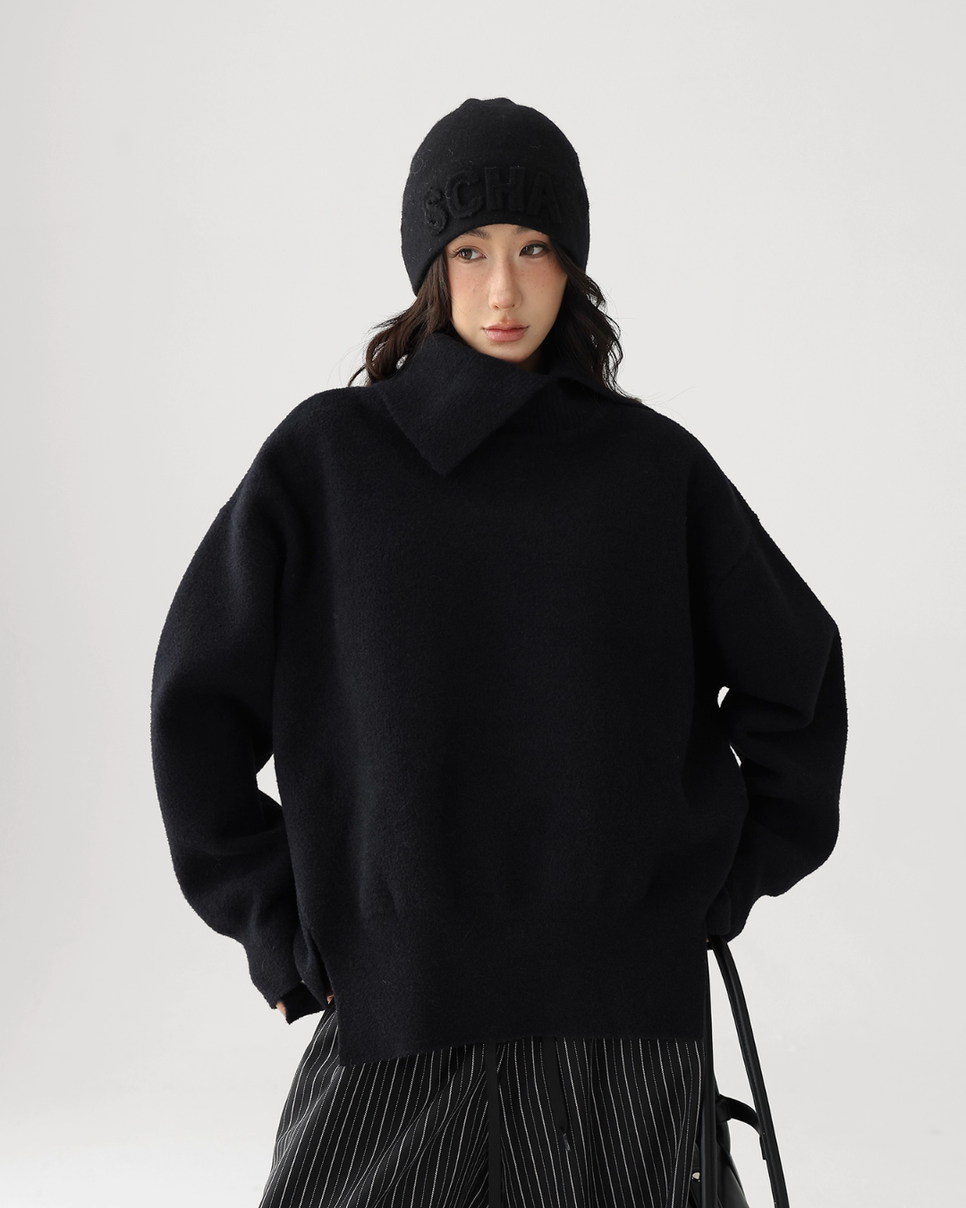 Retro Split Pullover Knit ACS0303