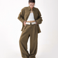 Relax Linen Long Sleeve Shirt / Wide Leg Pants ACS0287