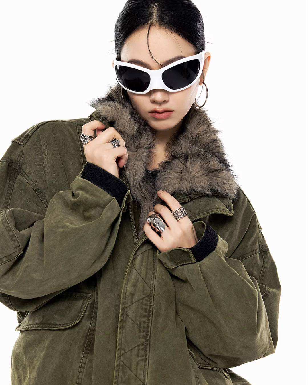 Vintage Fur Work Jacket ICM0112