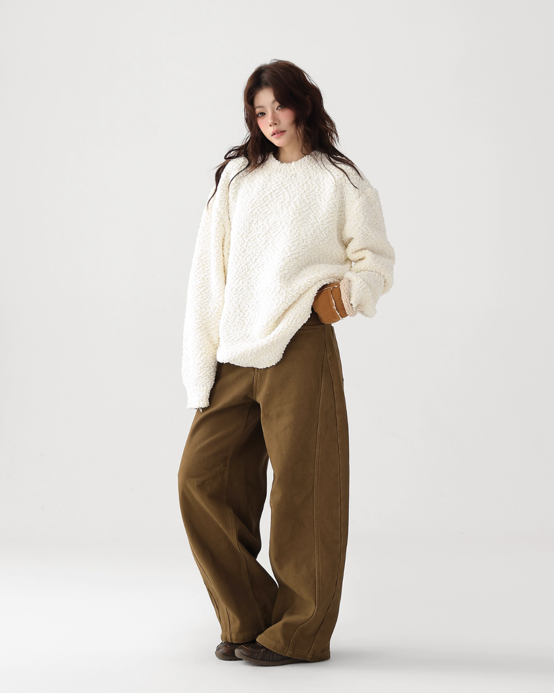 Curved Loose Wide Pants ACS0323