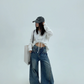 Balloon Wide Denim Pants YLS0805