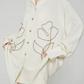 Floral Rope Embroidery Shirt / Short Pants FER0389