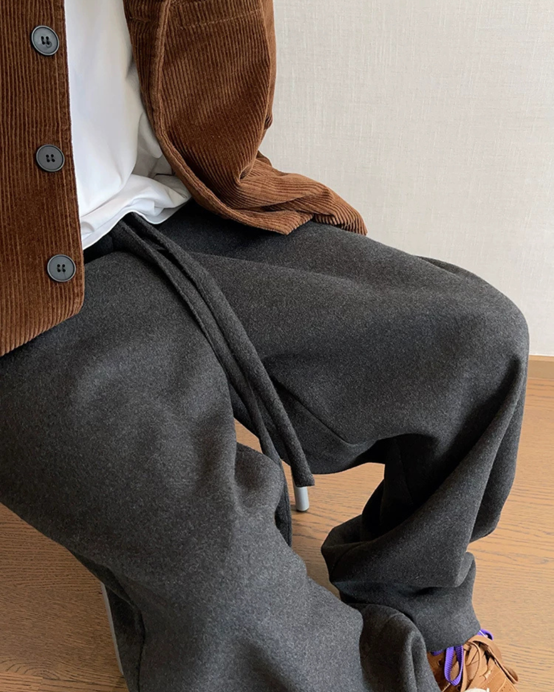 Woolen Curve Pants DAZ0002