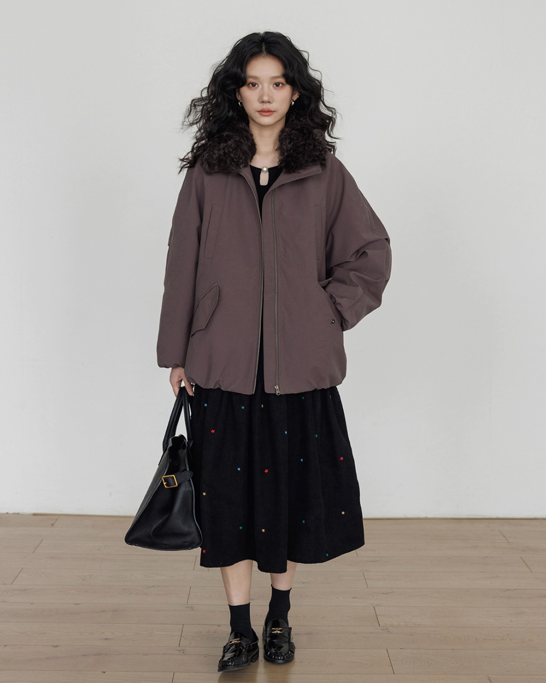 Wool Collar Vintage Jacket VAS0173