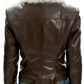 Fur Slim Leather Jacket APA0008