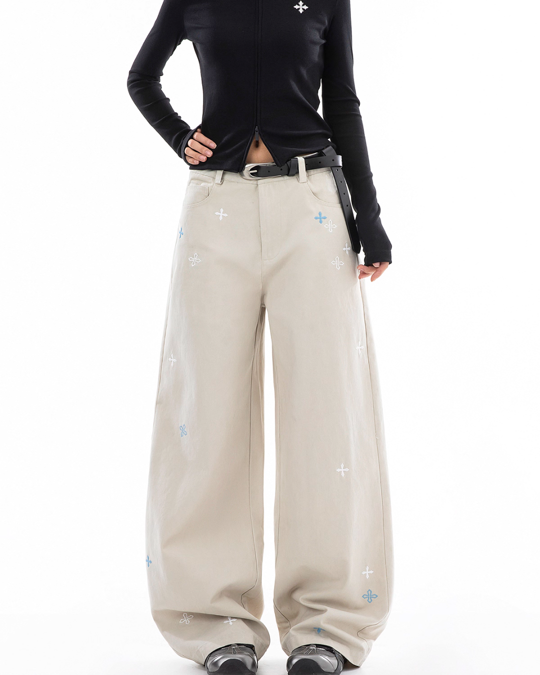 Vintage Embroidered Casual Pants ICM0097