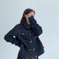 Dark Blue Stitch Denim Jacket YLS0901