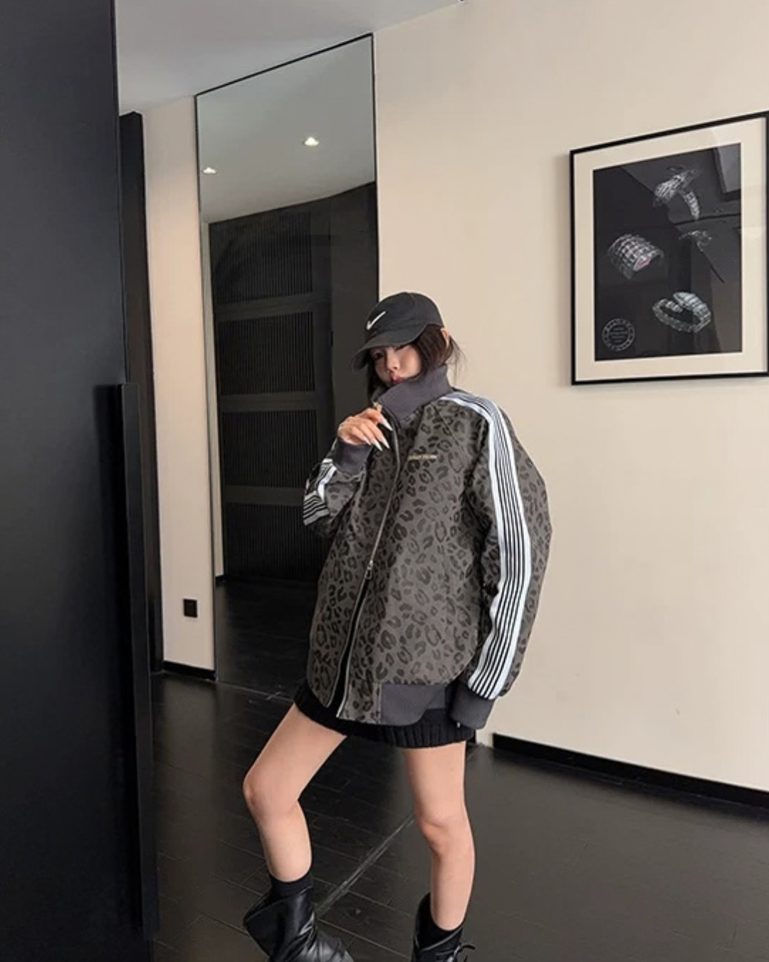 Sideline Leopard Track Jacket YLS1050