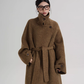 Stand Collar Long Loose Wool Coat SRS0361