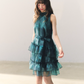 Dark Green Chiffon Dress CAS0005