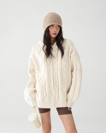 Cable Knit Hoodie ACS0280