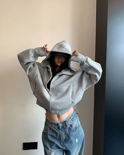 Back Logo Zip Hoodie YLS1036