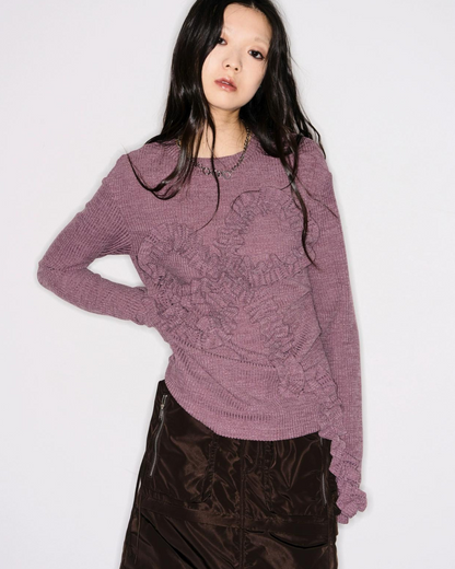 Ribbon Long-Sleeved Knit TKC0013