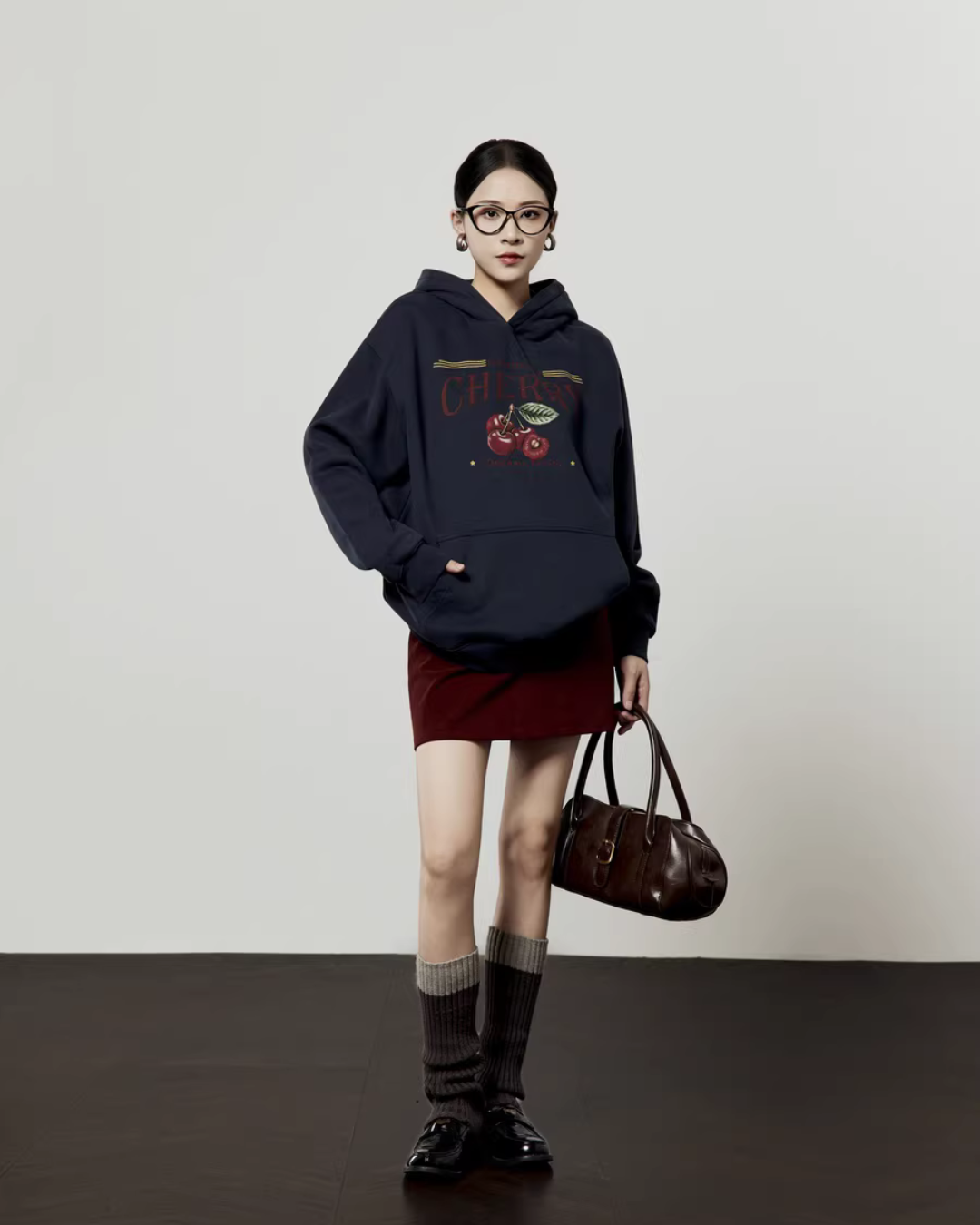 Cherry Print Hoodie LLA0601