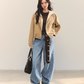 Retro Casual Khaki Jacket / Long-Sleeve Top ASG0052