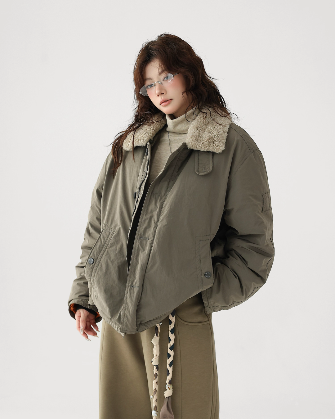 Fur Collar Military Jacket ACS0301