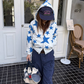 Star Print Zip Up Hoodie CYE0051