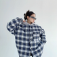 Oversized Quilted Plaid Jacket YLS0462