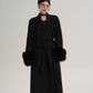 Fur Cuff Long Coat SRS0403