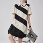 Polo Collar Color-Blocking Dress FER0112