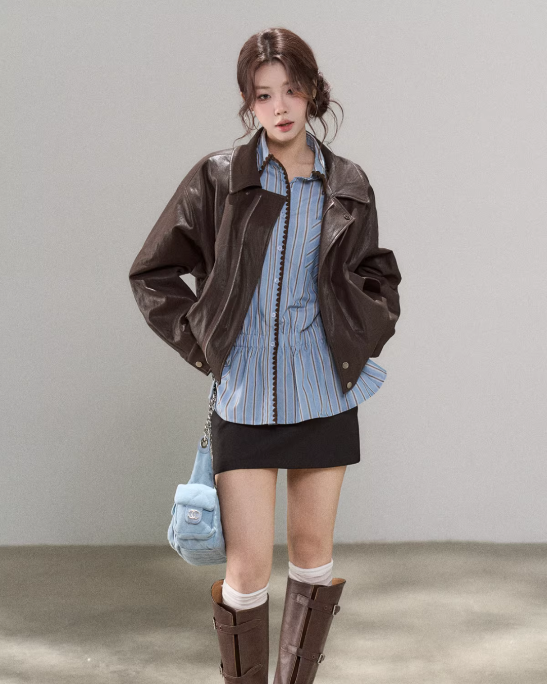 Blue Stripes Long-Sleeve Shirt WDB0015