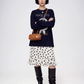 Casual Printed Long-Sleeve T-Shirt / A-line Mini Skirt LLA0664