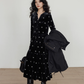 V-Neck Velvet Long Dress VAS0177
