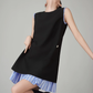 Striped Patchwork Sleeveless Vest Dress FER0066