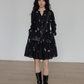 V-Neck Autumn Embroidered Dress VAS0150