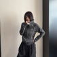Color-Contrast Stitch Short Jacket YLS1045