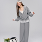 Double Zip Hood Jacket / Frill Docking Sweatpants ASG0017