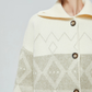 Cowichan-Style High Neck Knit Cardigan FER0372