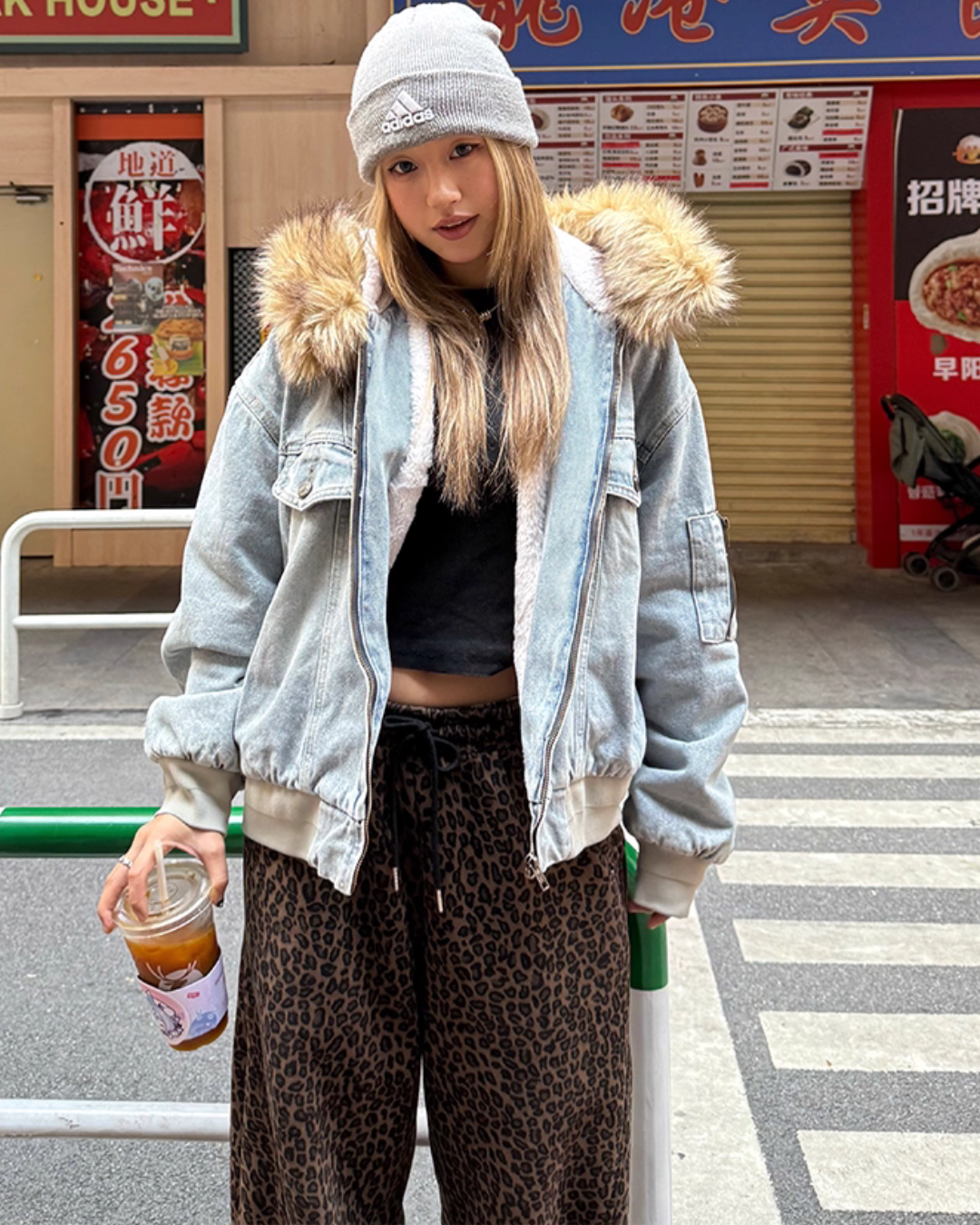 Fur Hood Denim Blouson CYE0072