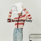 Red Striped Jacquard Knit LLA0549