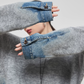 Denim Patchwork Crew Neck Top FER0056